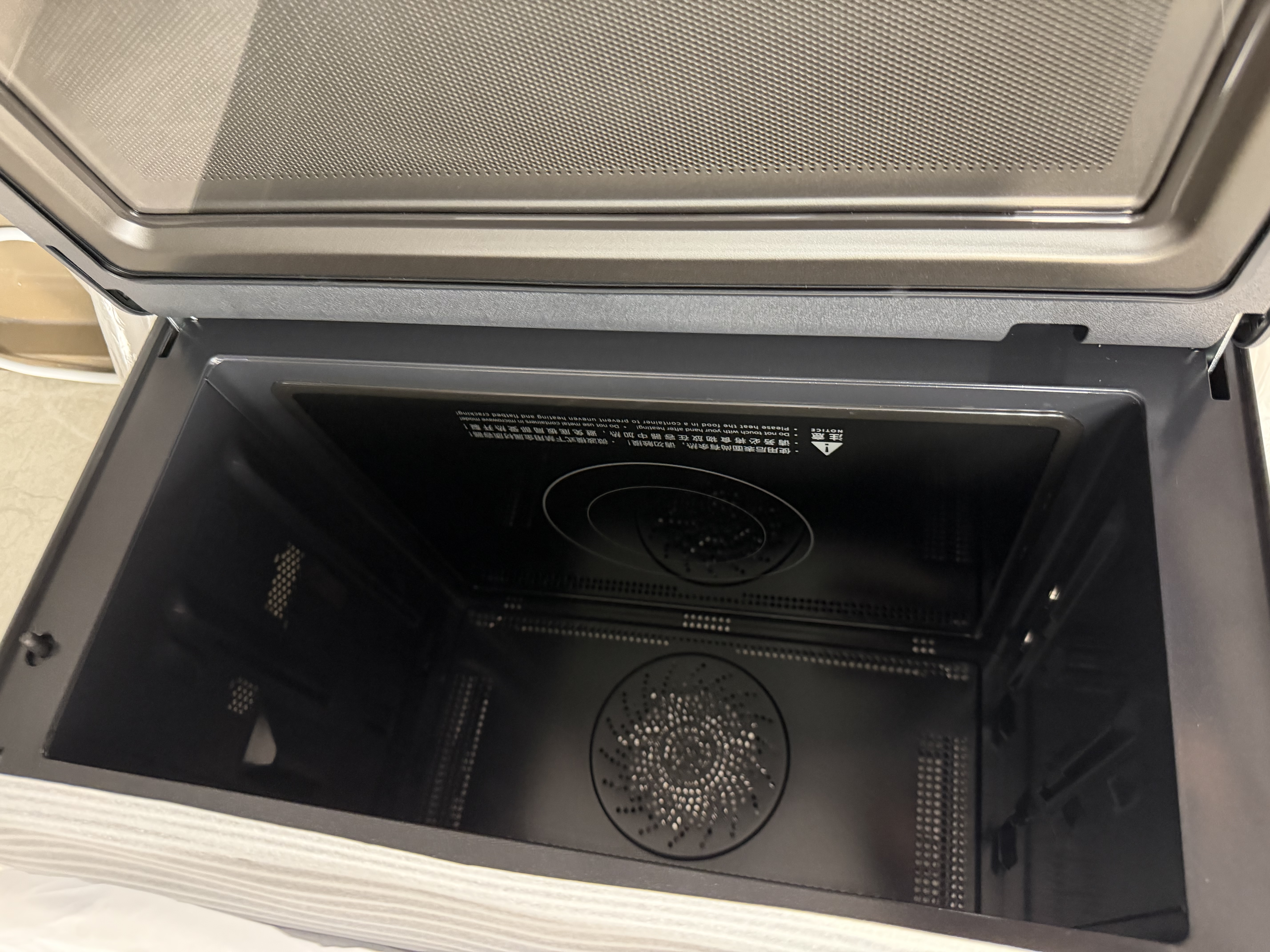 COLMO黑珍珠臺式微蒸烤一體機C3 重磅新品微蒸烤炸一體機變頻微波爐烤箱復合烹飪CTG25-C3 黑色 25L 曬單實拍圖