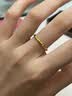 中國黃金（CHINA GOLD）竹節(jié)黃金戒指女999足金單戒指環(huán)女七夕情人節(jié)禮物送女朋友老婆 足金節(jié)節(jié)高升戒指 金重約1.4g 曬單實(shí)拍圖