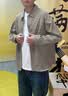 馬克華菲翻領夾克男士春秋季新款時尚休閑青年百搭襯衫領工裝茄克防風外套 灰綠色 2XL 曬單實拍圖