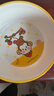 五和（WUHE）輔食碗兒童餐具寶寶吃飯碗卡通帶手柄嬰幼兒碗耐樹脂食品級防燙 萌猴單柄碗300ML+勺子 曬單實拍圖