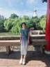 德瑪納【流動(dòng)的優(yōu)雅】夏季復(fù)古漸變壓縐肌理圓領(lǐng)無袖A字連衣裙女中長款 曬單實(shí)拍圖