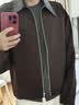 KKRS ERIC 澳產綿羊皮領 進口斜紋羊毛 圓弧箭頭短寬休閑夾克外套 棕色 L 曬單實拍圖