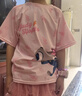 迪士尼（Disney）女童短袖2026夏新款兒童運動t恤女孩冰絲網眼運動速干上衣粉130 曬單實拍圖