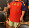adidas西班牙國家隊世界杯冠軍主場二星球衣 球員版阿迪達斯官方 鮮紅   5XL 曬單實拍圖