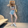 CFCW品牌透氣網(wǎng)面小白鞋女厚底內(nèi)增高板鞋新品百搭女鞋時尚休閑鞋軟底 YB39【白拼杏】 37 曬單實拍圖