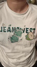 真維斯（Jeanswest）【買一送三 到手4件】重磅百搭男士短袖印花情侶純棉t恤WL 白色-寶藍色-黑色-森林綠 70%用戶選擇 4XL 建議180-210斤 曬單實拍圖