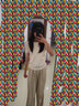 啄木鳥（TUCANO）極簡風夏季套裝女2026新款韓版純色正肩短袖t恤垂感休閑褲兩件套 杏色 L (建議100斤-115斤) 曬單實拍圖