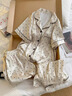 LULU CARTER禮盒裝桑蠶絲睡衣女夏季高端輕奢香檳波點真絲家居服三件套帶胸墊 香檳色波點-長袖長褲 【專柜禮盒裝】 L 【建議100-120斤】 曬單實拍圖
