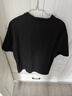gxgjeans男裝 黑色半拉鏈寬松華夫格休閑立領短袖t恤男26夏新品 黑色 L (175) 曬單實拍圖