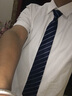 YHV領(lǐng)帶條紋男士商務(wù)正裝8cm上班職業(yè)面試拉鏈懶人易拉得條紋領(lǐng)帶禮盒裝 WE6條紋領(lǐng)帶 曬單實(shí)拍圖