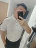 羅蒙（ROMON）高檔網眼冰絲短袖t恤男士夏季純色保羅滑料polo翻領衫半袖男衣服 【單件裝】白色 XL /175碼 曬單實拍圖