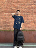 名創(chuàng)優(yōu)品（MINISO）冰絲短袖男夏季不易褪色輕薄透氣冰感正肩半袖青少年嘻哈風t恤薄 海藍(m可愛海星) L /175(售后專業(yè)有保障) 曬單實拍圖