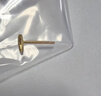 六福珠寶黃金耳釘日月星辰(單只)手工錘紋福滿傳家足金禮物 計價 約0.57克 曬單實拍圖