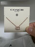 蔻馳（COACH）【七夕禮物】奧萊女士密鑲C項鏈高級感時尚百搭飾品禮物 玫瑰金色 曬單實拍圖