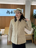 波司登26年秋女款老錢風薄款抗皺襯衫領內收腰羽絨服外套B260134136  曬單實拍圖