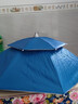 雙層防風(fēng)防雨頭戴傘創(chuàng)意遮陽釣魚帽戶外旅行黑膠晴雨傘攝影垂釣用傘帽子防曬折疊頭頂雨傘便攜式無柄斗笠傘 天藍(lán)色 曬單實拍圖