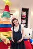南木熊孕婦裝連衣裙夏季2026新款寬松背帶裙子夏裝孕媽高級穿搭短袖套裝 白色上衣+藏青背帶裙XL【建議125-140斤】 曬單實拍圖