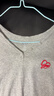 蓋璞Gap女裝早秋純棉logo刺繡V領(lǐng)愛(ài)心捏褶短袖上衣858936 淺灰色 M (165/88A)亞洲尺碼 曬單實(shí)拍圖