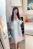 慕薇吊帶睡裙帶胸墊女士夏季冰絲涼感中長款背心裙防透可外穿打底裙 曬單實拍圖