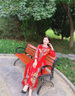 帝弗·潤(rùn)馳夏裝新款紅色連衣裙長(zhǎng)款過膝輕奢民族風(fēng)紅色印花高端大牌拖地長(zhǎng)裙 紅色 L 曬單實(shí)拍圖
