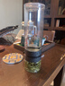 天喜（TIANXI）茶杯茶水分離杯雙層玻璃杯便攜泡茶杯男女車載商務辦公水杯 尊貴黑500ML 曬單實拍圖