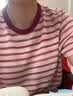 紅袖（hopeshow）復古美式條紋針織衫2026秋季新款女裝撞色短袖圓領休閑上衣 紅條728 L 曬單實拍圖