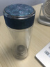 水宜生雙層玻璃杯純鈦水杯高檔泡茶杯男士帶蓋鈦杯抑菌男款水晶玻璃杯 【鈦晶藍】小號+禮盒320ml 曬單實拍圖