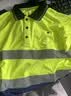 琴琴家反光條速干短袖工作服定制印字LOGO工地施工道路維修透氣吸汗T恤 A款polo衫【雙反-吸濕速干】熒光綠 XL 曬單實拍圖