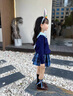 G.duck小黃鴨女童套裝春秋裝兒童衣服女寶寶學(xué)院風(fēng)JK裙兔子警官毛衣外套 毛衣+襯衫裙子 110 （建議身高100cm 4-5歲）cm 曬單實(shí)拍圖