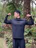 安踏半開拉鏈長袖打底衫男純色立領休閑長袖T恤戶外出行百搭運動服 基礎黑【半拉鏈-長袖T恤】 XL /180【正品保障 假一罰十】 曬單實拍圖