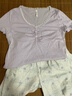 安之伴【眠棉衣】睡衣女夏季純棉減齡少女感短袖長褲家居服清新可外穿 曬單實拍圖