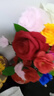 花敘仿真玫瑰花婚禮仿生花裝飾生日禮物花束插花客廳絨布假花家居擺件 超大玫瑰艷紅色-花朵10cm 1支 曬單實拍圖