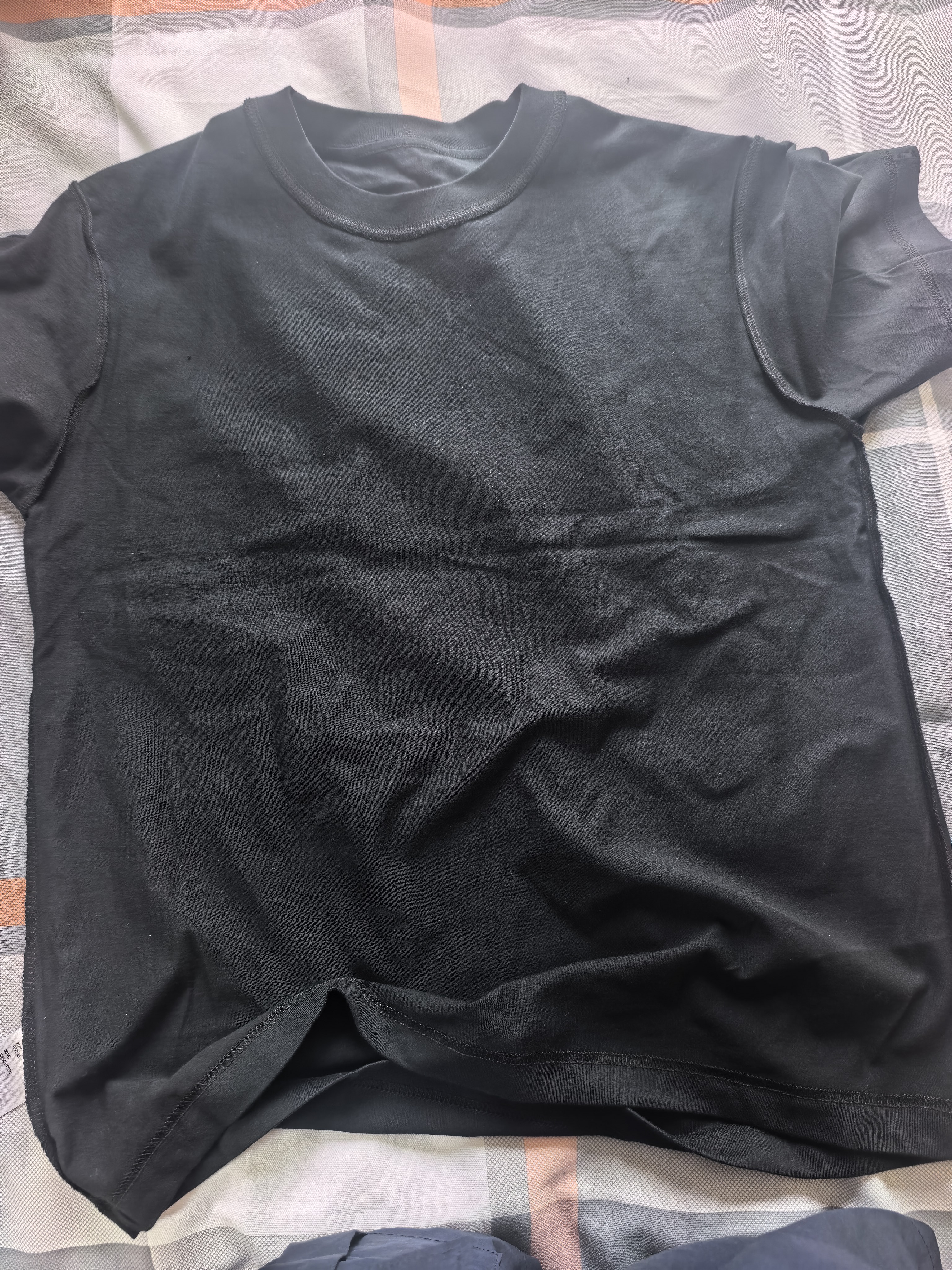 棉的美學230G新疆純棉夏季重磅短袖t恤純色圓領半袖寬松百搭休閑打底衫 「40°都清爽」酷颯黑 L 「推薦120-140斤」 曬單實拍圖