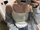 浪莎吊帶背心女春夏新款棉質寬肩帶內搭t恤可外穿寬松無袖打底上衣女 曬單實拍圖