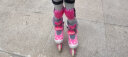米高轮滑鞋儿童溜冰鞋直排轮旱冰鞋男女可调节尺码初学训练鞋透气MI0 粉色K8套装(K8头盔+F6护具+包) S (推荐鞋码27-30内长17-19.5cm) 实拍图