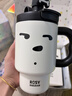 ROSYDOEDIAN多喝熱水“778”保溫杯便攜大容量保冷吸管杯女生禮物實用高顏值 黑白小狗 曬單實拍圖