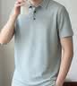 羅蒙【7A抗菌】爸爸冰絲polo衫男士短袖t恤男夏季薄款寬松條紋上衣男 曬單實(shí)拍圖