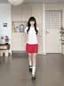 LDBE韓系白色波點娃娃領短袖T恤女2026夏季學院風甜美泡泡袖正肩上衣 白色 M 95-110斤 曬單實拍圖