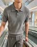 JEEP SPIRIT2026新款男士老錢風(fēng)T恤翻領(lǐng)打底衫半高領(lǐng)毛衣男保暖內(nèi)衣男 灰色 【立體剪裁】 M 105-120 曬單實(shí)拍圖