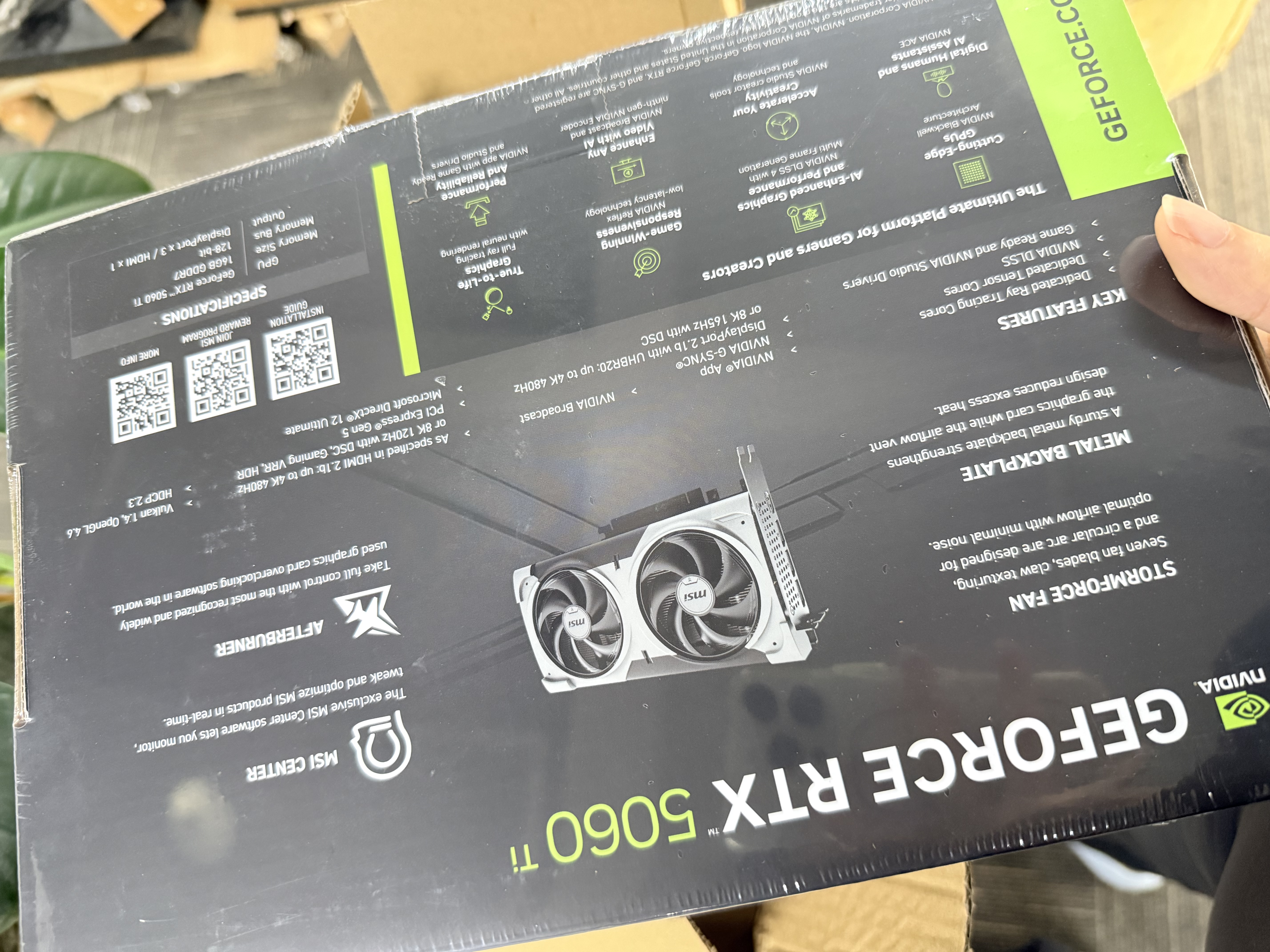 微星5060ti 神龍魔龍硬派師電競游戲專業設計AI運算智能學習臺式電腦顯卡 RTX5060Ti 16G萬圖師OC PLUS 曬單實拍圖