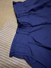 Basic House/百家好壓褶卷邊闊腿短褲子高腰顯瘦直筒褲夏季新款女 藏青色 L 曬單實(shí)拍圖