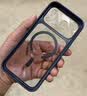 玄皇適用iphone17promax手機殼蘋果17pro新款透明磁吸鏡頭全包保護套硅膠磨砂軟邊框Ai相機按鍵男女款 【深藍色】鏡頭全包丨相機按鍵保護丨超強防摔 iPhone17promax【贈無黑邊康 曬單實拍圖