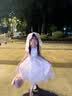 (實體店正品官F合作店)櫻花樹下的告白原創(chuàng)Lolita服裝花與珍珠匣 粉粉 sp+頭紗 (送官F飛機盒) M 想好再拍，不可退 曬單實拍圖