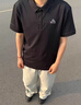 伯希和（Pelliot）戶外速干polo衫商務(wù)T恤男女速干衣夏季短袖翻領(lǐng)半袖11421507黑2XL 曬單實(shí)拍圖
