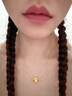 中國黃金（CHINA GOLD）黃金素鏈足金瓦片鏈項鏈金鏈子百搭鎖骨鏈配鏈女士七夕禮物送女友 (足金999)瓦片鏈項鏈約1.2g 曬單實拍圖