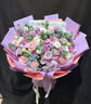 巧沁小時達玫瑰康乃馨混搭花束送閨蜜女友生日鮮花速遞全國同城配送 【偏愛于你】粉紫玫瑰混搭花束 曬單實拍圖