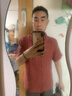 Abercrombie & Fitch經典小麋鹿圖案情侶古巴領短袖亞麻襯衫26夏男裝女裝125-6320 紅色 S (175/92A) 曬單實拍圖