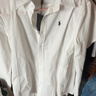 POLO保羅拉夫小馬標刺繡亞麻長袖防曬襯衫寬松休閑衣服女裝2026新款 白色 M 110-120斤 曬單實拍圖