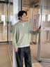 名創優品（MINISO）華夫格假兩件男士長袖t恤2026新款秋季V領打底衫美式休閑上衣服男 【單件裝】棕櫚綠 L /175(體重120-140斤) 曬單實拍圖