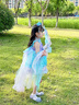 G.duck小黃鴨美人魚裙子女童連衣裙秋裝洛麗塔兒童公主裙生日禮服裙秋季 單件裙子 100 建議2-3歲25-30斤cm 曬單實拍圖